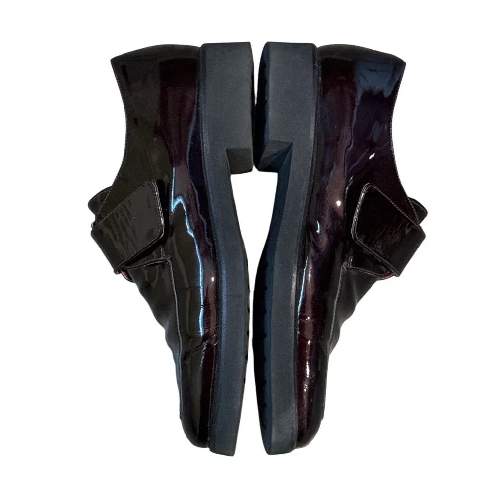Vintage Y2K LOTUSSE‎ El Corte Ingles Men's Patent Leather Monk Strap Shoes